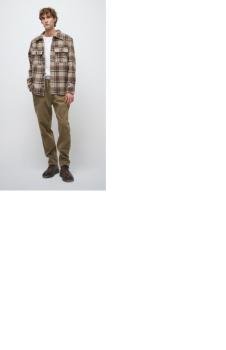 Camisaco Flannel cuadro beige