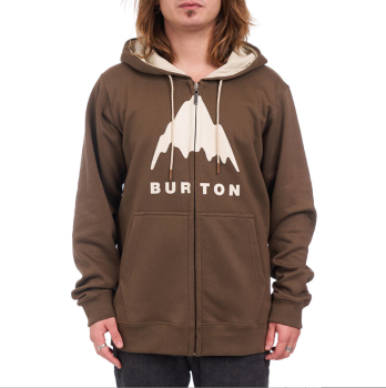 Buzo Con Cierre Mountain Logo Marron